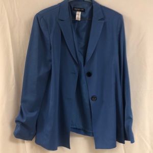 Jones New York Blue Silk Blazer